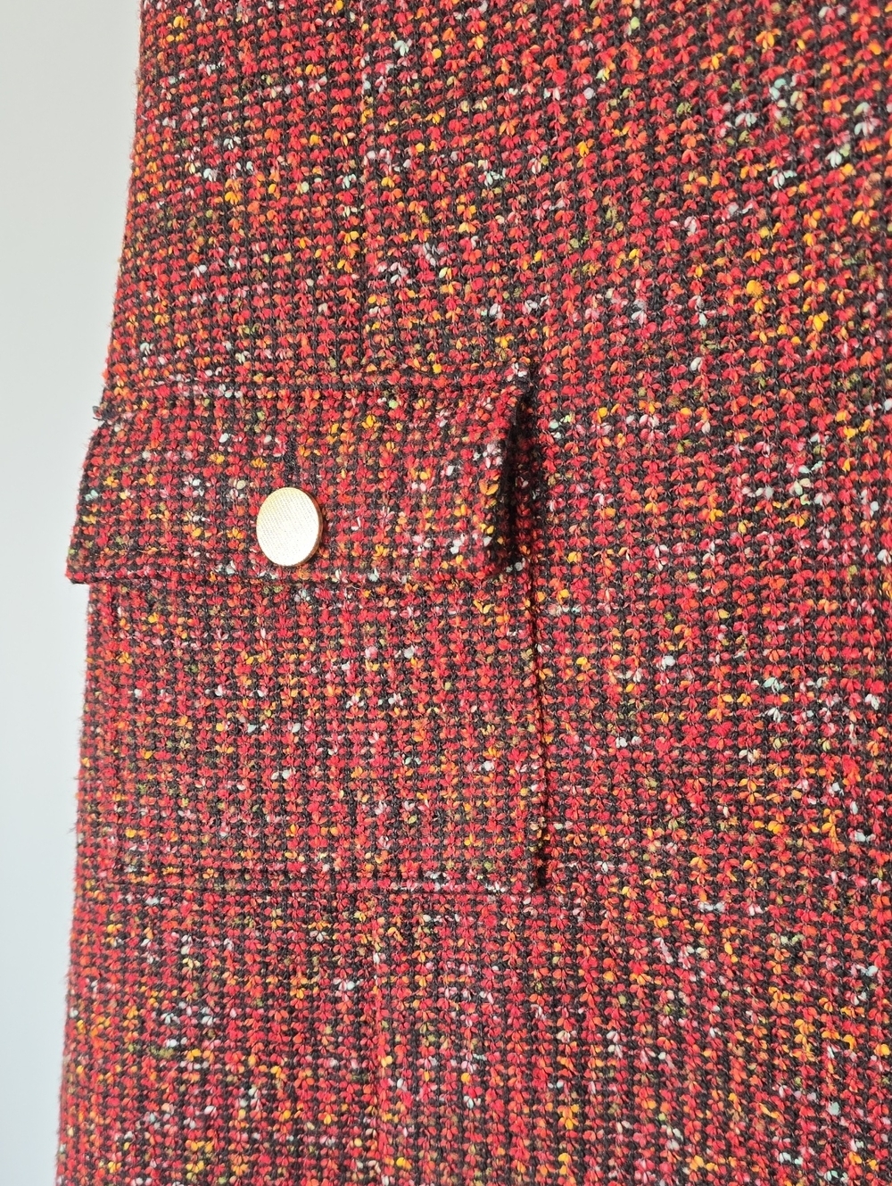 Liverpool Burgundy Tweed Mini Shift Dress - Picture 6 of 13